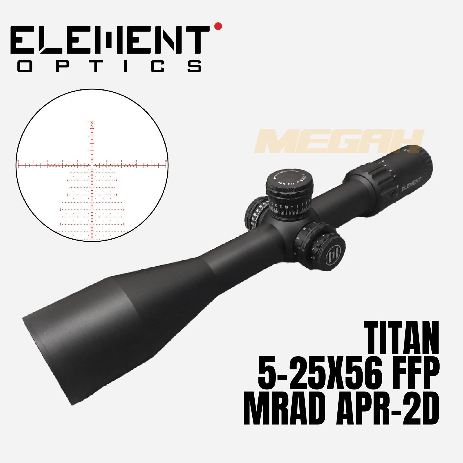 gun.cz - rifle scope Element Optics Titan 5-25x56 FFP APR-1C MRAD