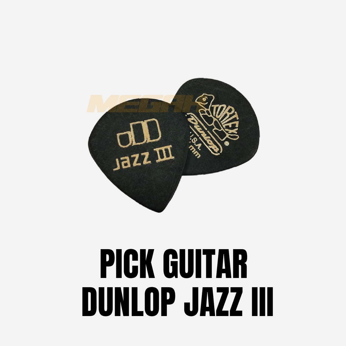 Pick Gitar Dunlop Tortex Pitch Black Jazz III