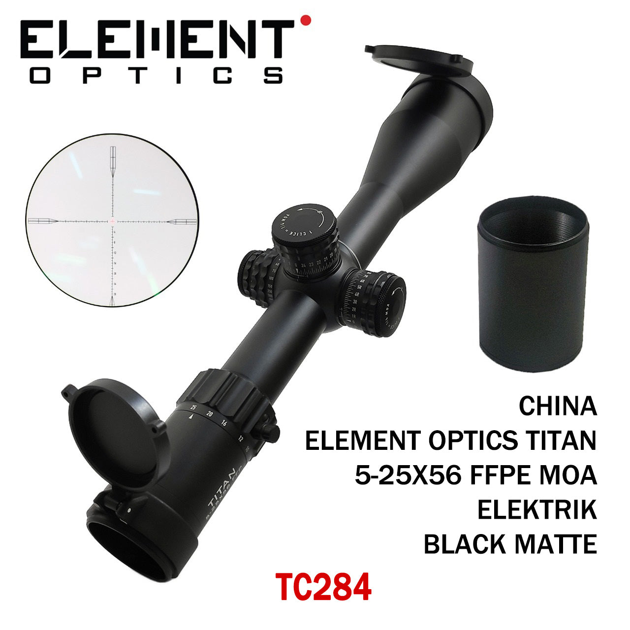 Element Optics Titan 5-25x56 FFP, EHR-1C MOA Reticle